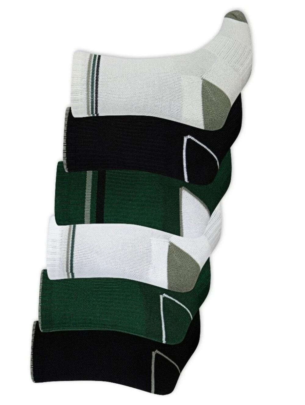NWT Boy's Nike Crew Socks in Black & Green - 6 Pack